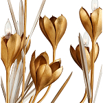 Люстра золотого цвета в виде цветков крокуса Hanging Flowers варинант исполнения - 1 | Loft Concept в Рязани