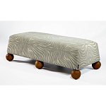 Банкетка Wakonda Gray Zebra с деревянными шариками  варинант исполнения - 1 | Loft Concept в Рязани