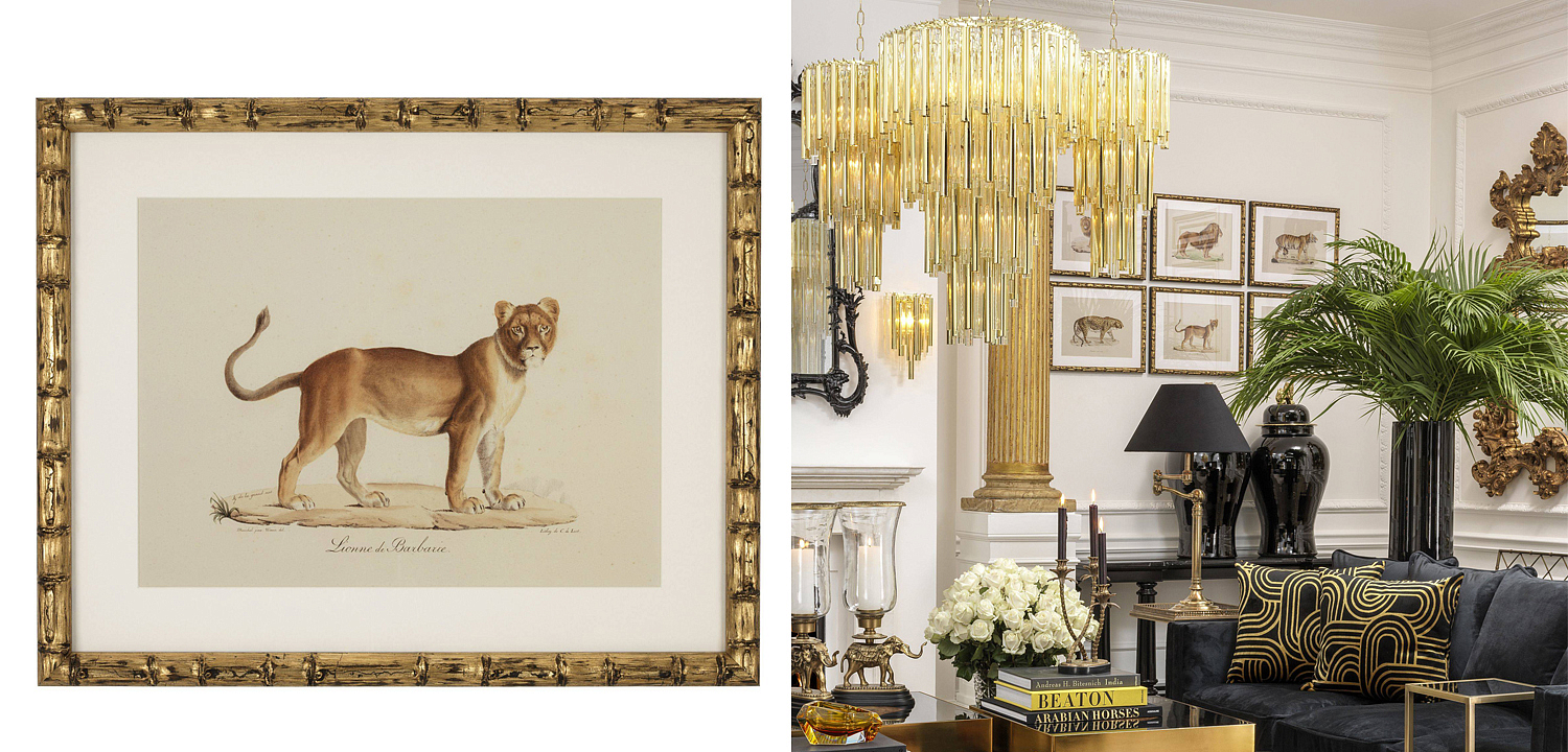 Комплект постеров Eichholtz Prints Lion Tigre Jaguar set of 6 Комплект постеров Eichholtz Prints Lion Tigre Jaguar set of 6 - Loft-Concept в Рязани