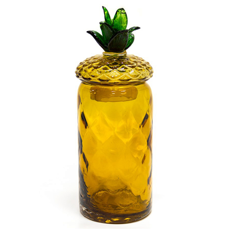 Ваза с крышкой Pineapple Transparent Amber L Янтарь (Amber) Зеленый Ваза с крышкой Pineapple Transparent Amber L Янтарь (Amber) Зеленый в Рязани | Loft Concept