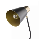 Настольная лампа с наклонным корпусом и подвижным плафоном в сочетании золотистого и чёрного цвета Work Surface Light варинант исполнения - 4 | Loft Concept в Рязани