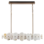 Подвесной светильник с фигурными элементами из белого алебастра Cryptocrystalline Stone варинант исполнения - 1 | Loft Concept в Рязани