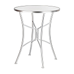 Столик приставной с круглой столешницей на серебристом основании Scenical Table варинант исполнения - 1 | Loft Concept в Рязани