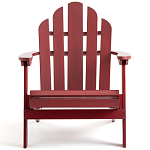 Уличное кресло из массива акации Adirondack Wooden Chair Red варинант исполнения - 2 | Loft Concept в Рязани