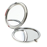 Зеркало карманное двухстороннее круглое из натурального камня Серафинит в подарочной упаковке Silver Stone Mirrors варинант исполнения - 2 | Loft Concept в Рязани