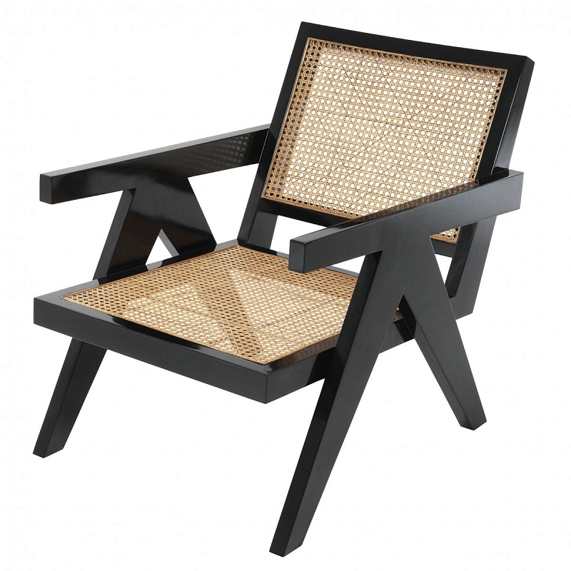 Кресло Eichholtz Chair Adagio Черный Бежевый Кресло Eichholtz Chair Adagio Черный Бежевый в Рязани | Loft Concept