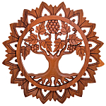 Панно из дерева круглое Osier Panel With Trees варинант исполнения - 1 | Loft Concept в Рязани