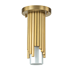 Потолочный светильник латунного цвета с цилиндрическим белым матовым плафоном Elstead Lighting варинант исполнения - 8 | Loft Concept в Рязани