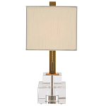 Настольная лампа прямоугольная на прозрачном основании Charm and Luxury варинант исполнения - 3 | Loft Concept в Рязани