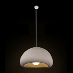 Подвесной светильник с куполообразным белым фактурным абажуром Sergey Makhno варинант исполнения - 3 | Loft Concept в Рязани