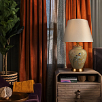 Настольная лампа бежевая с изображением птиц Slip Away варинант исполнения - 5 | Loft Concept в Рязани