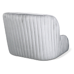 Барный стул со спинкой и подлокотниками на 4-х деревянных ножках Серый Велюр Ava Charm варинант исполнения - 3 | Loft Concept в Рязани