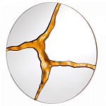 Зеркало кругле с декоративной золотой вставкой Golden Tree варинант исполнения - 1 | Loft Concept в Рязани