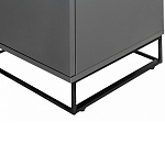 Шкаф-витрина цвета графит с полками и стеклянной дверью Strict Lines варинант исполнения - 5 | Loft Concept в Рязани