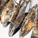 Люстра подвесная с овальными подвесками из стекла дымчатого цвета Harlow Crystal Round варинант исполнения - 7 | Loft Concept в Рязани