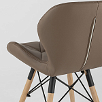 Стул с коричневым сиденьем из экокожи JEROEN варинант исполнения - 6 | Loft Concept в Рязани