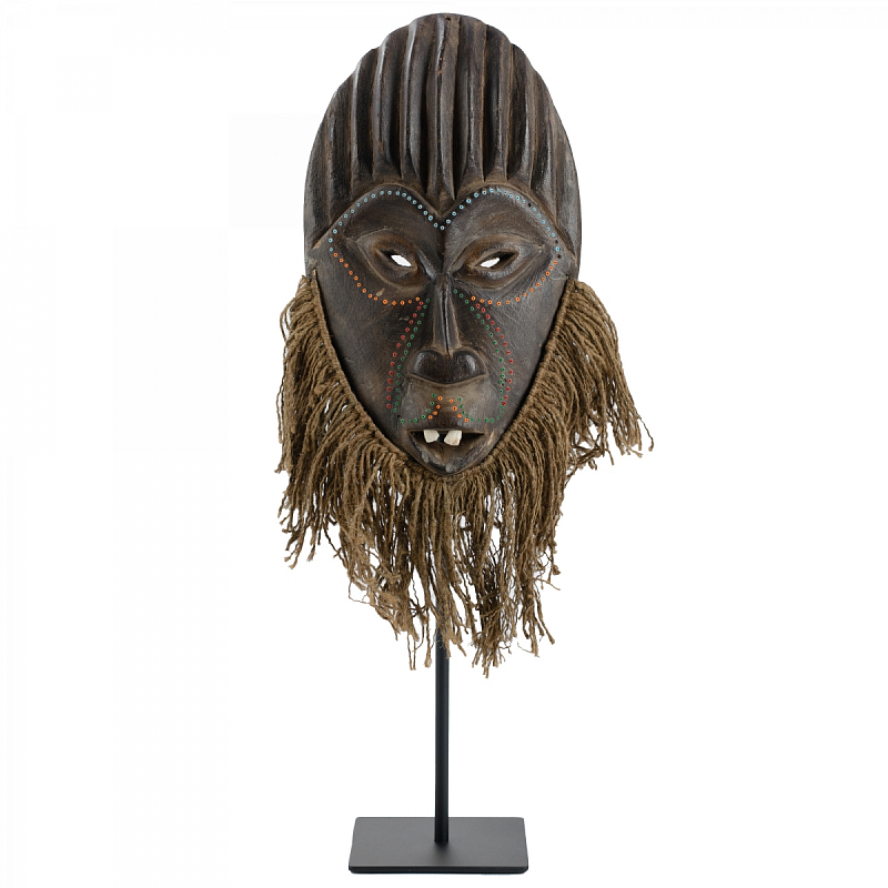 Маска African Mask Jituku Коричневый Черный в Рязани | Loft Concept 