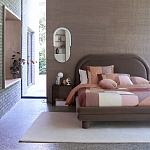 Зеркало овальное Curved Furniture бежевое варинант исполнения - 4 | Loft Concept в Рязани