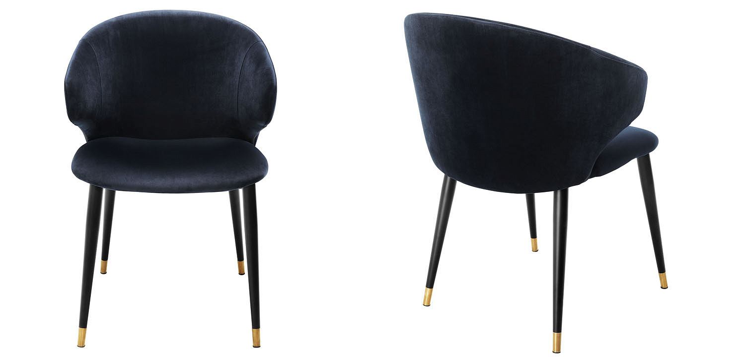 Стул Eichholtz DINING CHAIR VOLANTE blue Стул Eichholtz DINING CHAIR VOLANTE blue - Loft-Concept в Рязани