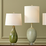 Настольная лампа зеленая грушевидной формы Rich Green Glaze варинант исполнения - 4 | Loft Concept в Рязани