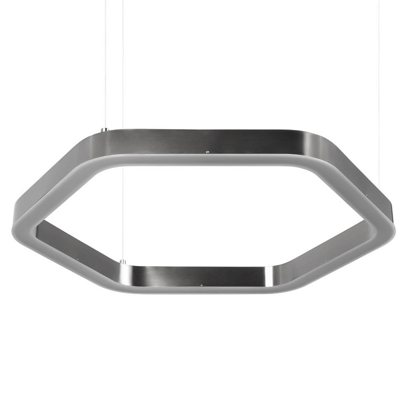 Люстра подвесная светодиодная в форме шестиугольника Диаметр 60 см Hexagon Horizontal Антрацит Золотой Люстра подвесная светодиодная в форме шестиугольника Диаметр 60 см Hexagon Horizontal Антрацит Золотой в Рязани | Loft Concept