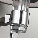 Бра цвета хром с белым цилиндрическим стеклянным плафоном Feiss варинант исполнения - 4 | Loft Concept в Рязани