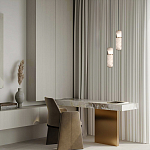 Подвесной светильник с цилиндрическим плафоном из белого алебастра Cryptocrystalline Stone варинант исполнения - 9 | Loft Concept в Рязани