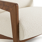 Кресло Avalon White Boucle из массива ореха варинант исполнения - 5 | Loft Concept в Рязани