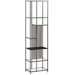 Стеллаж из металла и стекла Menzie Black Stripes Metal Rack варинант исполнения - 2 | Loft Concept в Рязани