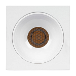 Встраиваемый спот светодиодный квадаратный белого цвета с круглым углублением Ombra Lux  варинант исполнения - 2 | Loft Concept в Рязани