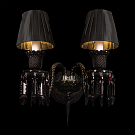 Бра с двумя черными абажурами и декоративными подвесками Lustre Reverie варинант исполнения - 1 | Loft Concept в Рязани