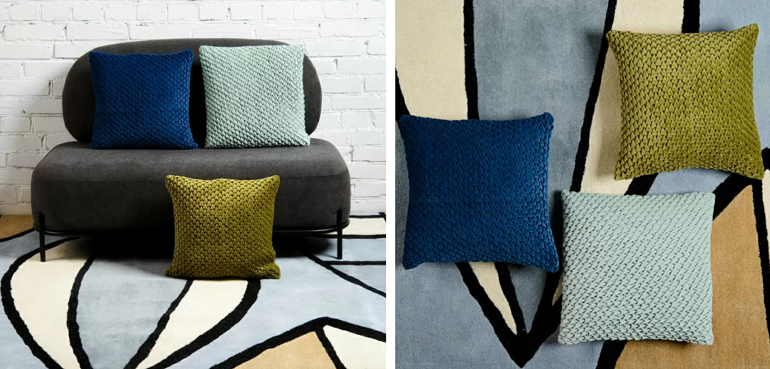 Подушка Purnama Quilting blue Подушка Purnama Quilting blue - Loft-Concept в Рязани