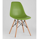 Пластиковый стул на ножках из массива бука Eames Green варинант исполнения - 1 | Loft Concept в Рязани