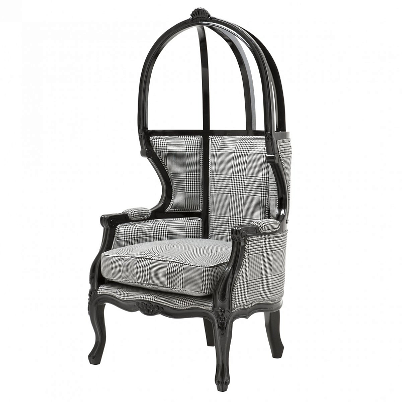 Кресло Eichholtz Chair Wellington Черный Черно-белый Кресло Eichholtz Chair Wellington Черный Черно-белый в Рязани | Loft Concept