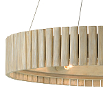 Люстра круглая из толстых деревянных реек Natural Style варинант исполнения - 1 | Loft Concept в Рязани