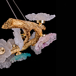 Люстра круглая на золотом каркасе с цветочным декором Miscellaneous herbs варинант исполнения - 4 | Loft Concept в Рязани