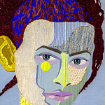 Картина с вышивкой Портрет wall panel People with the yellow ear 2 варинант исполнения - 1 | Loft Concept в Рязани