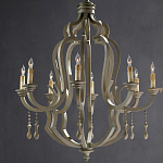 Люстра деревянная с подвесками Gray Curved Profile варинант исполнения - 2 | Loft Concept в Рязани