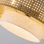 Подвесной светильник с декоративным поясом из плетеного бамбука Biuloggicu варинант исполнения - 6 | Loft Concept в Рязани