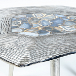 Кофейный стол со столешницей из агата Agate Design Blue  варинант исполнения - 2 | Loft Concept в Рязани
