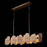 Люстра подвесная линейная с текстурированными мраморными элементами Marble square варинант исполнения - 4 | Loft Concept в Рязани