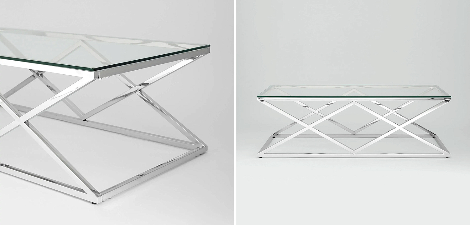 Столик кофейный Geometry Rhombus Silver Столик кофейный Geometry Rhombus Silver - Loft-Concept в Рязани