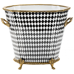 Фарфоровое кашпо Black and white square варинант исполнения - 1 | Loft Concept в Рязани