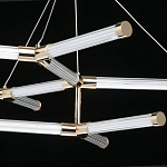 Люстра с геометрической конструкцией из вытянутых цилиндрических плафонов Hex Scaffold  варинант исполнения - 8 | Loft Concept в Рязани