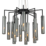 Люстра со стеклянными цилиндрическими плафонами Luminous Cylinders Smoky варинант исполнения - 1 | Loft Concept в Рязани