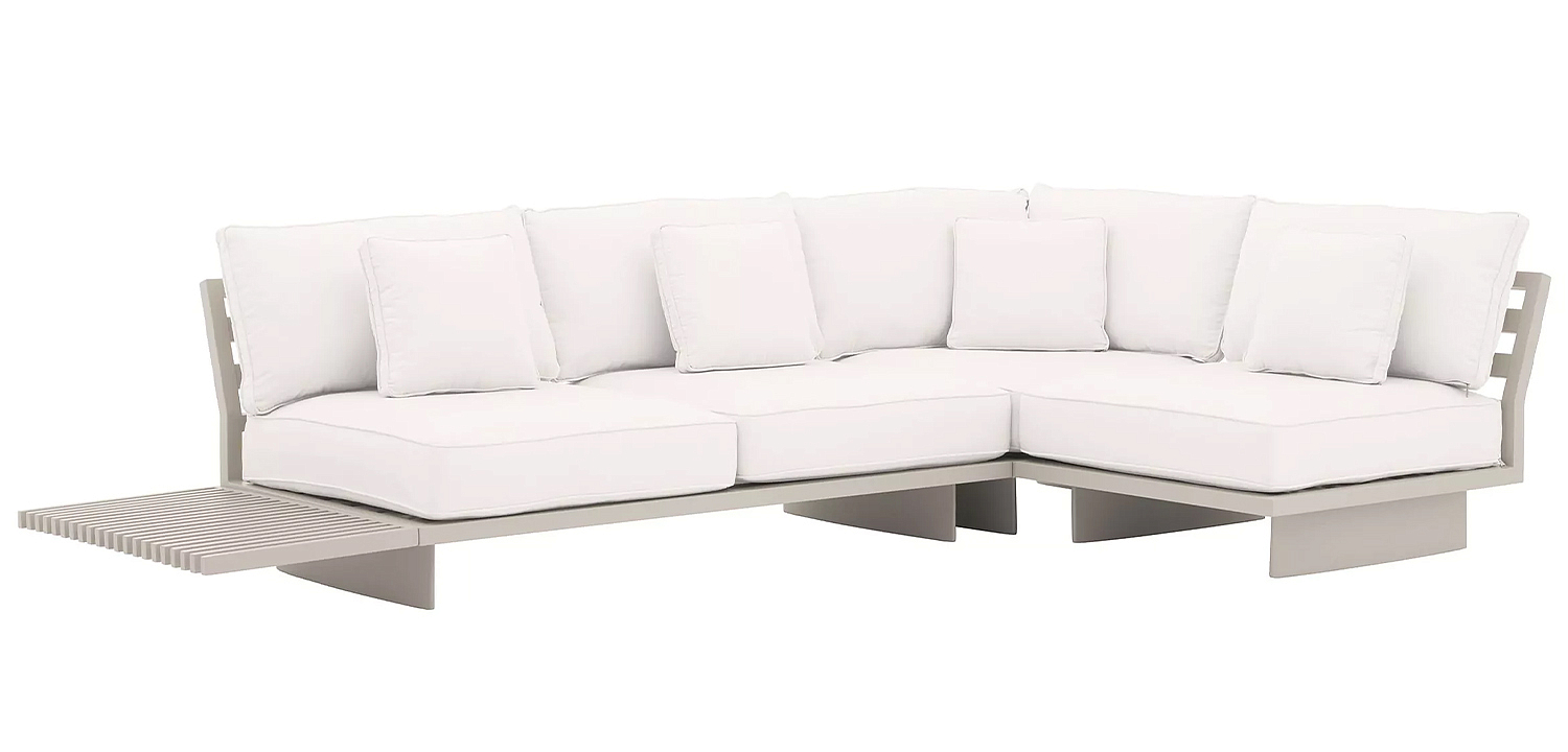 Модульный диван Eichholtz Sofa Royal Palm Белый Бежевый Модульный диван Eichholtz Sofa Royal Palm Белый Бежевый - Loft-Concept в Рязани