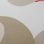 Подушка декоративная хлопковая бежевого цвета с абстрактным принтом Elysian Flow Sand варинант исполнения - 3 | Loft Concept в Рязани