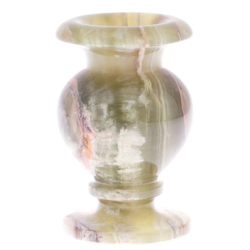 Ваза настольная из натурального оникса Onyx Vase Бежевый Ваза настольная из натурального оникса Onyx Vase Бежевый в Рязани | Loft Concept