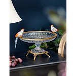 Чаша из прозрачного стекла с фигурками разноцветных попугаев на ободке 38 Eden Garden варинант исполнения - 2 | Loft Concept в Рязани