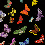 Картина ручная вышивка бисером Бабочки Butterflies and Light Bulb варинант исполнения - 4 | Loft Concept в Рязани